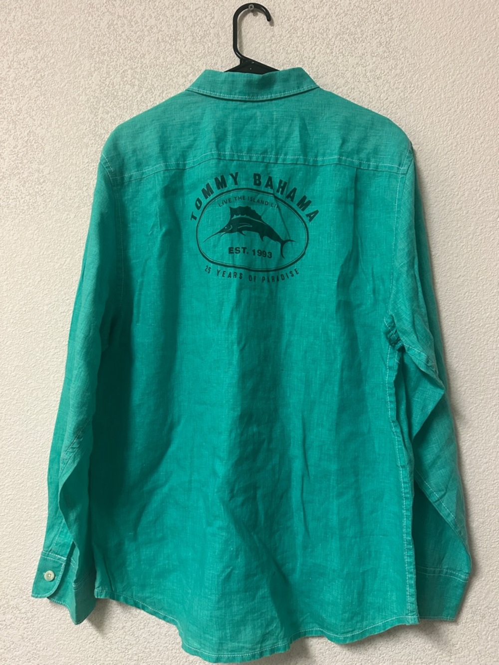 Tommy Bahama Teal Green Long-Sleeve Button-Down Shirt size L
